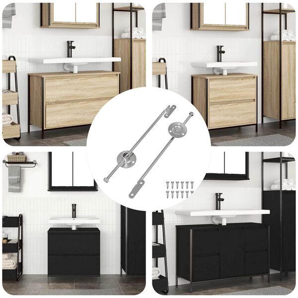 vidaXL Hlin&iacute;kov&yacute; t&aacute;hlo z&aacute;věs 2 pcs Stř&iacute;brn&aacute; 190 mm Železo