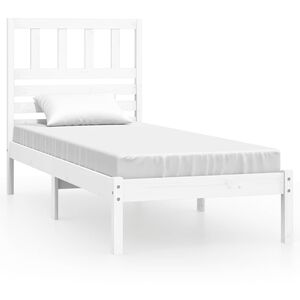 vidaXL Postel bez matrace b&iacute;l&aacute; 75 x 190 cm masivn&iacute; borovice