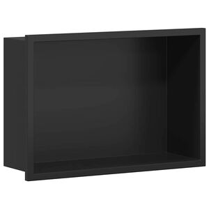 vidaXL Sprchov&yacute; nik Čern&aacute; 30 x 20 x 9,5 cm Nerezov&aacute; ocel