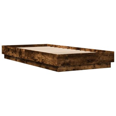 vidaXL Rám postele kouřový dub 90 x 200 cm kompozitní dřevo