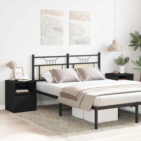 vidaXL Nočn&iacute; skř&iacute;ňka 2 pcs Čern&yacute; dub 40 x 40 x 50 cm kompozitn&iacute; dřevo