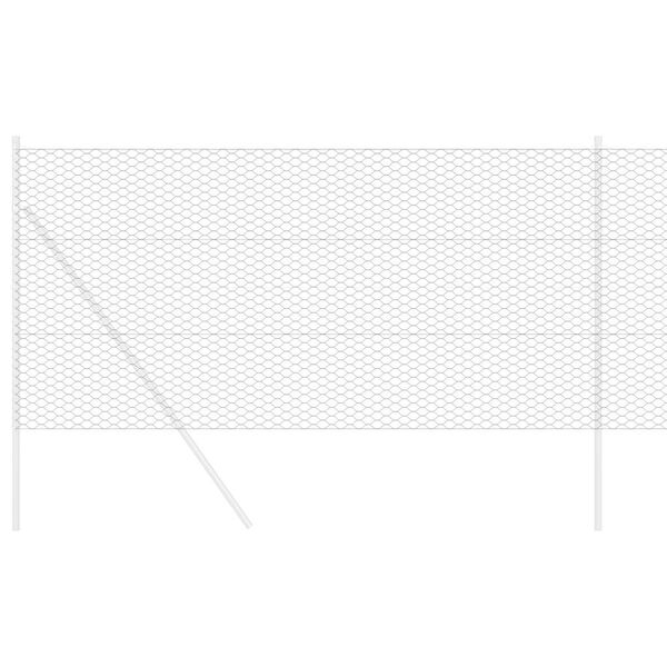 vidaXL Hexagonální oplocení Šedá 1 x 50 m Ocel