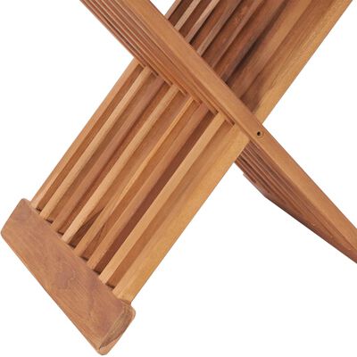 vidaXL Skládací stolička 40 x 32 x 45 cm masivní teakové dřevo