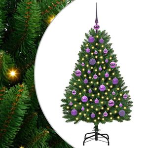 vidaXL Uměl&yacute; v&aacute;nočn&iacute; stromeček 120 cm 150 LED Tepl&aacute; b&iacute;l&aacute; PVC a ocel