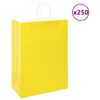 vidaXL Pap&iacute;rov&eacute; ta&scaron;ky 250 ks s uchy žlut&eacute; 32x17x44 cm