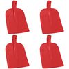 vidaXL Hlava lopaty 4 pcs Červen&aacute; 32 x 24,5 cm Pr&aacute;&scaron;kově lakovan&aacute; ocel