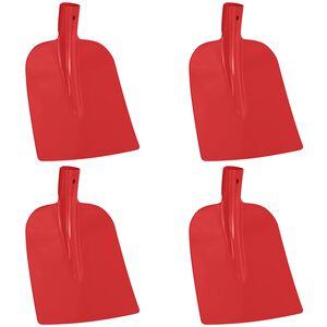 vidaXL Hlava lopaty 4 pcs Červen&aacute; 32 x 24,5 cm Pr&aacute;&scaron;kově lakovan&aacute; ocel