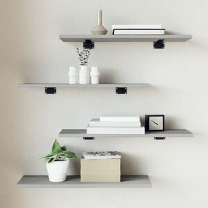 vidaXL N&aacute;stěnn&eacute; police 4 ks &scaron;ed&eacute; sonoma 60x20x1,5 cm kompozitn&iacute; dřevo
