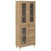 vidaXL Vysok&yacute; bufet Artisanov&yacute; dub 69,5 x 34 x 180 cm kompozitn&iacute; dřevo