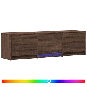 vidaXL TV skř&iacute;ň s LED Hněd&yacute; dub 140 x 34 x 40 cm Dřevěn&yacute; materi&aacute;l