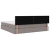 vidaXL Postel s &uacute;ložn&yacute;m prostorem a LED osvětlen&iacute;m Taupe 200 x 200 cm
