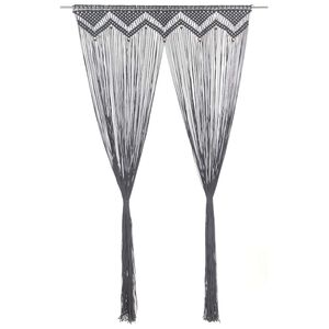 vidaXL Macram&eacute; z&aacute;věs antracitov&yacute; 140 x 240 cm bavlna