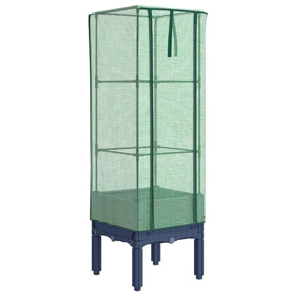 vidaXL Vyv&yacute;&scaron;en&yacute; z&aacute;hon se sklen&iacute;kem ratanov&yacute; vzhled 40 x 40 x 140 cm