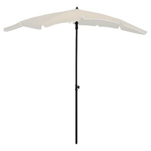 vidaXL Zahradn&iacute; slunečn&iacute;k s tyč&iacute; 200 x 130 cm p&iacute;skov&yacute;