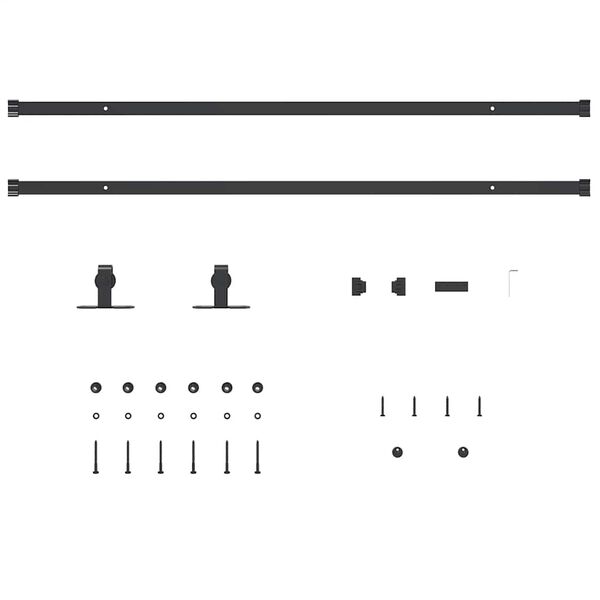 vidaXL Kov&aacute;n&iacute; pro posuvn&eacute; dveře skř&iacute;ně 213 cm uhl&iacute;kov&aacute; ocel