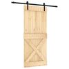 vidaXL Posuvn&eacute; dveře Přirozen&aacute; a čern&aacute; 90 x 210 cm