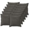 vidaXL Povlak na pol&scaron;t&aacute;ř 12 pcs HOUTEN Tmavě &scaron;ed&aacute; 45 x 45 cm Samet