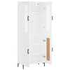 vidaXL Skř&iacute;ň highboard b&iacute;l&aacute; 69,5 x 34 x 180 cm kompozitn&iacute; dřevo