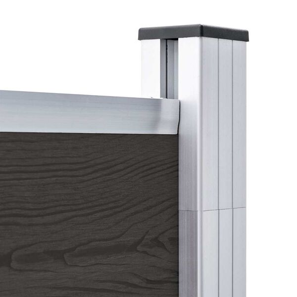 vidaXL Plotov&yacute; d&iacute;lec WPC 180 x 186 cm čern&yacute;