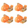 vidaXL R&aacute;čnov&eacute; up&iacute;nac&iacute; p&aacute;sy, 4 ks, 0,4 tun, 6mx25mm, oranžov&eacute;