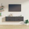 vidaXL N&aacute;stěnn&eacute; skř&iacute;ňky 2 ks &scaron;ed&eacute; 60 x 30 x 30 cm masivn&iacute; borov&eacute; dřevo
