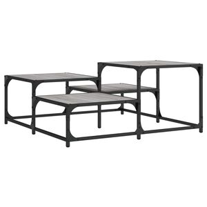 vidaXL Konferenčn&iacute; stolek &scaron;ed&yacute; sonoma 87,5x87,5x40 cm kompozitn&iacute; dřevo