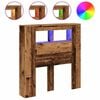 vidaXL Čelo postele s LED old wood 100x18,5x103,5 cm kompozitn&iacute; dřevo