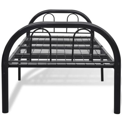 vidaXL Rám postele černý kovový 75 x 200 cm