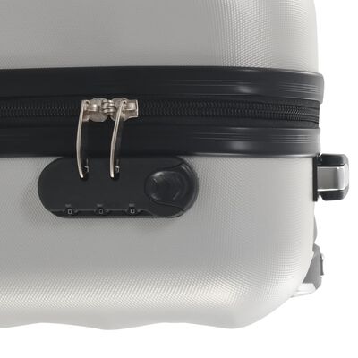 vidaXL Skořepinový kufr na kolečkách jasně stříbrný ABS