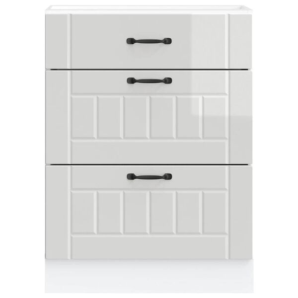 vidaXL Kuchyňsk&aacute; spodn&iacute; skř&iacute;ňka "Lucca" z vysoce leskl&eacute;ho b&iacute;l&eacute;ho dřeva