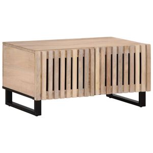 vidaXL Konferenčn&iacute; stolek b&iacute;l&yacute; 80x51x40 cm masivn&iacute; mangovn&iacute;kov&eacute; dřevo