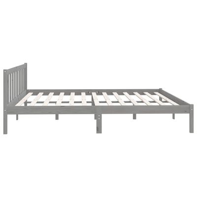 vidaXL Rám postele šedý masivní borové dřevo 200 x 200 cm