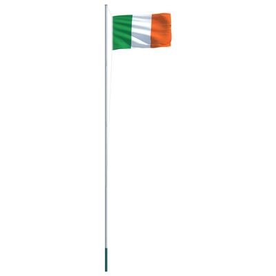 vidaXL Irská vlajka a stožár hliník 6,2 m