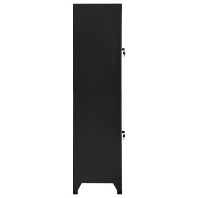 vidaXL Uzamykatelná skříň černá 38 x 45 x 180 cm ocel