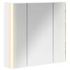 vidaXL Koupelnov&aacute; zrcadlov&aacute; skř&iacute;ň B&iacute;l&aacute; 63,5 x 15,5 x 60,5 cm