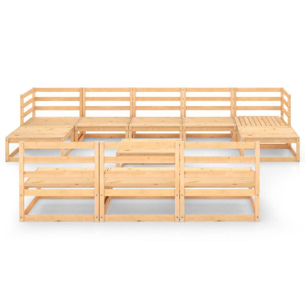 vidaXL 11d&iacute;ln&aacute; zahradn&iacute; sedac&iacute; souprava masivn&iacute; borov&eacute; dřevo