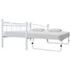 vidaXL R&aacute;m postele b&iacute;l&yacute; ocel 180 x 200 / 90 x 200 cm
