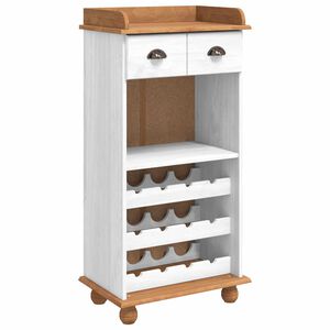 vidaXL Skř&iacute;ň na v&iacute;no ASKIM B&iacute;l&aacute; s medov&yacute;m vr&scaron;kem 57 x 37 x 114 cm
