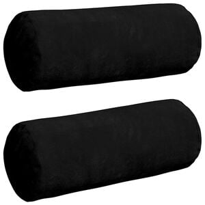 vidaXL Pol&scaron;t&aacute;ře 2 pcs Čern&aacute; &Oslash; 15 x 40 cm Mikrovl&aacute;kno