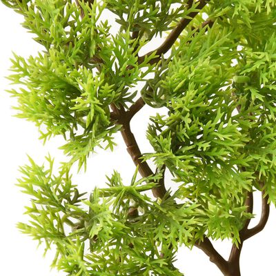 vidaXL Umělá bonsaj cypřiš s květináčem 60 cm zelená