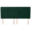 vidaXL Čelo postele typu u&scaron;&aacute;k tmavě zelen&aacute; 203x23x118/128 cm samet