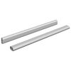 vidaXL Tyč Skř&iacute;ně 2 pcs Stř&iacute;brn&aacute; 764 x 15 x 29 mm Hlin&iacute;kov&aacute; slitina