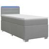 vidaXL Box spring postel s matrac&iacute; a LED Světle &scaron;ed&aacute; 80 x 200 cm