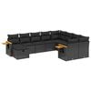 vidaXL Patio Sofa Set 8m&iacute;stn&eacute; Black
