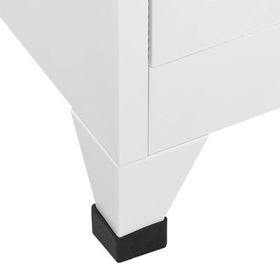 vidaXL Uzamykatelná skříň bílá 90 x 40 x 180 cm ocel