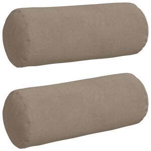 vidaXL Pol&scaron;t&aacute;ře 2 ks Mikrovl&aacute;kno Taupe &Oslash; 15 x 40 cm