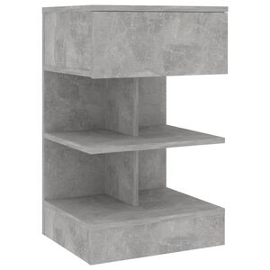 vidaXL Nočn&iacute; stolek betonově &scaron;ed&yacute; 40 x 35 x 65 cm kompozitn&iacute; dřevo
