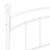 vidaXL Rám postele bílý kov 180 x 200 cm