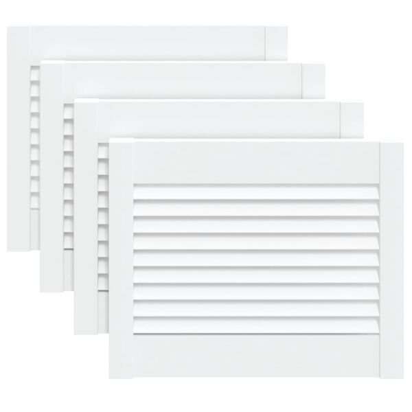 vidaXL N&aacute;bytkov&aacute; dv&iacute;řka lamelov&yacute; design 4 ks b&iacute;l&aacute; 39,5x49,4cm borovice