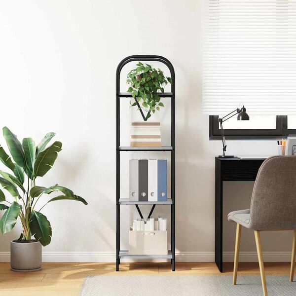 vidaXL Knihovna &Scaron;ed&aacute; Sonoma 40 x 30 x 146 cm Kompozitn&iacute; dřevo